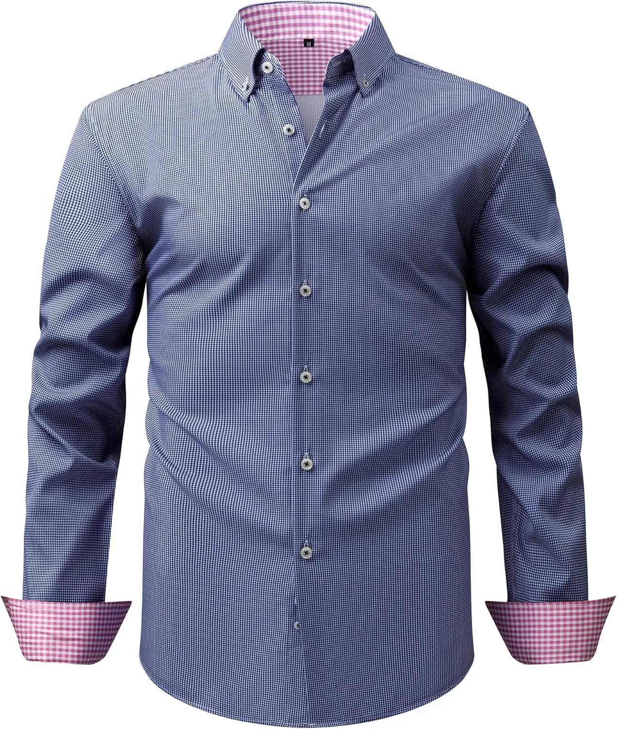 Men's Long Sleeve Plaid/Striped Shirts Casual Dress Shirt