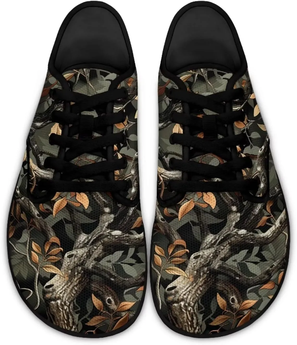 Mens Low Top Shoes Casual Lace Up Wide Toe Box Barefoot Shoes Outdoor Walking Sneaker with Zero Drop Sole