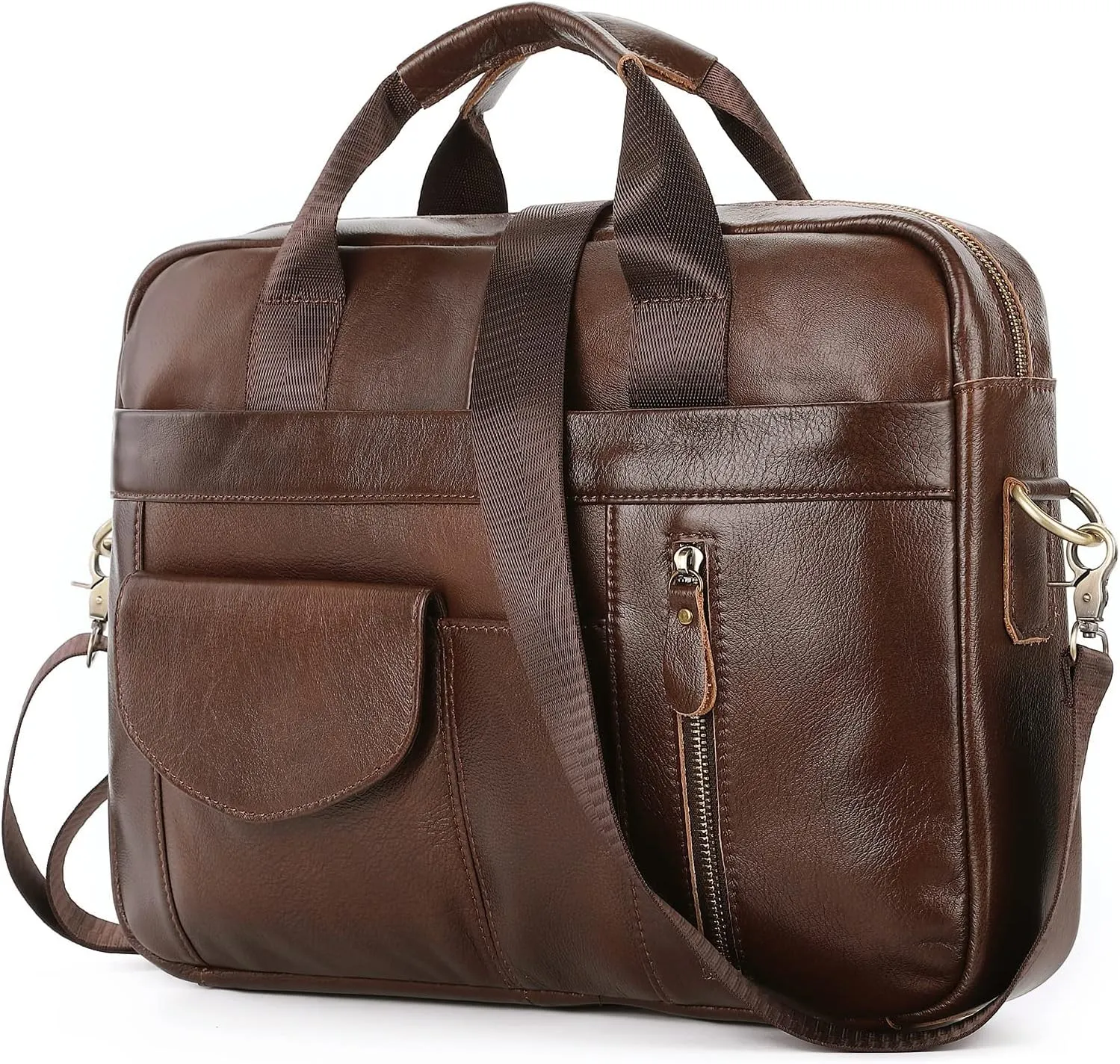 Men's Messenger Bag, Water Resistant Laptop Briefcases, Business Shoulder Bookbag Multi-Functional Bag (Color : Black, Size : 28 * 40 * 7CM)