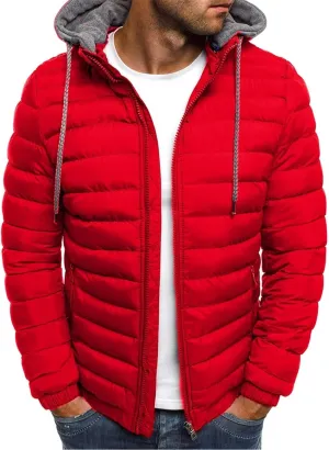Mens Puffer Jacket with Hood Lightweight Zip Up Padded Coat Packable Puffy Down Jacket Winter Quilted Bubble Jackets