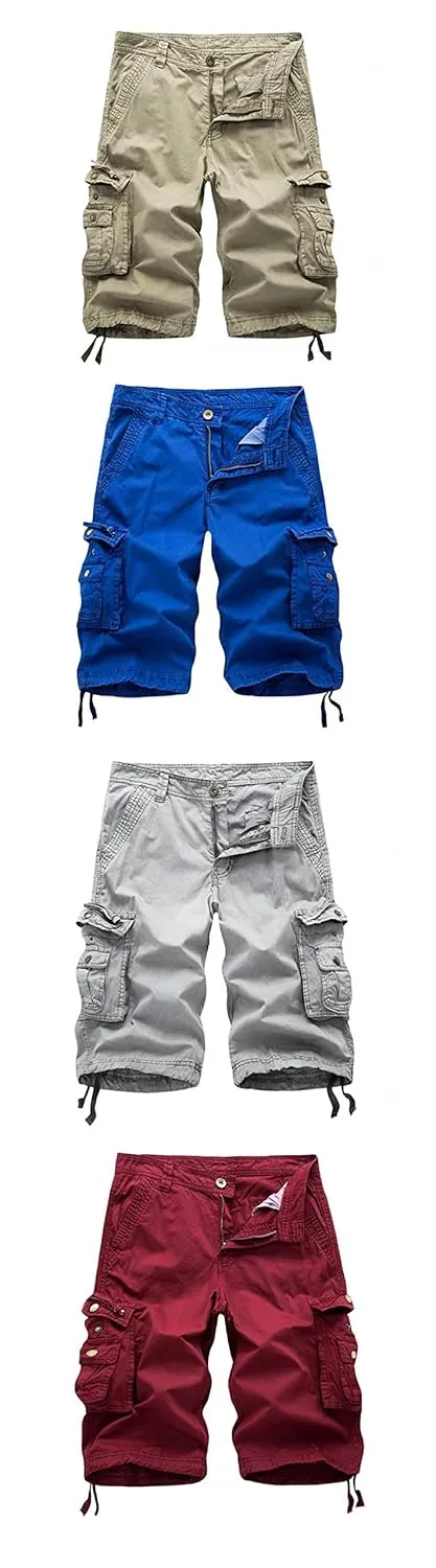 Men's Rugged Flex Relaxed Fit Canvas Cargo Short Lightweight Multi Pocket Casual Short Pants Outdoor Cotton Twil Shorts (38,Coffee)