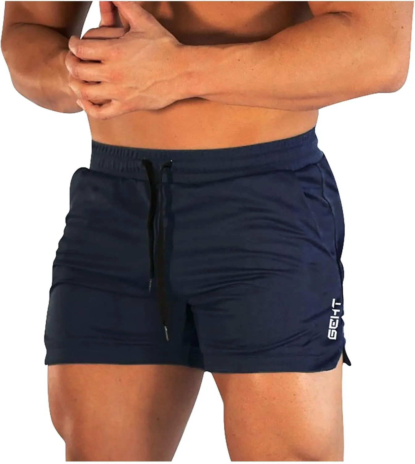 Men's Shorts Drawstring Bodybuilding Shorts with Pockets Baggy Short Bottoms Gym Workout Athletic Shorts for Men
