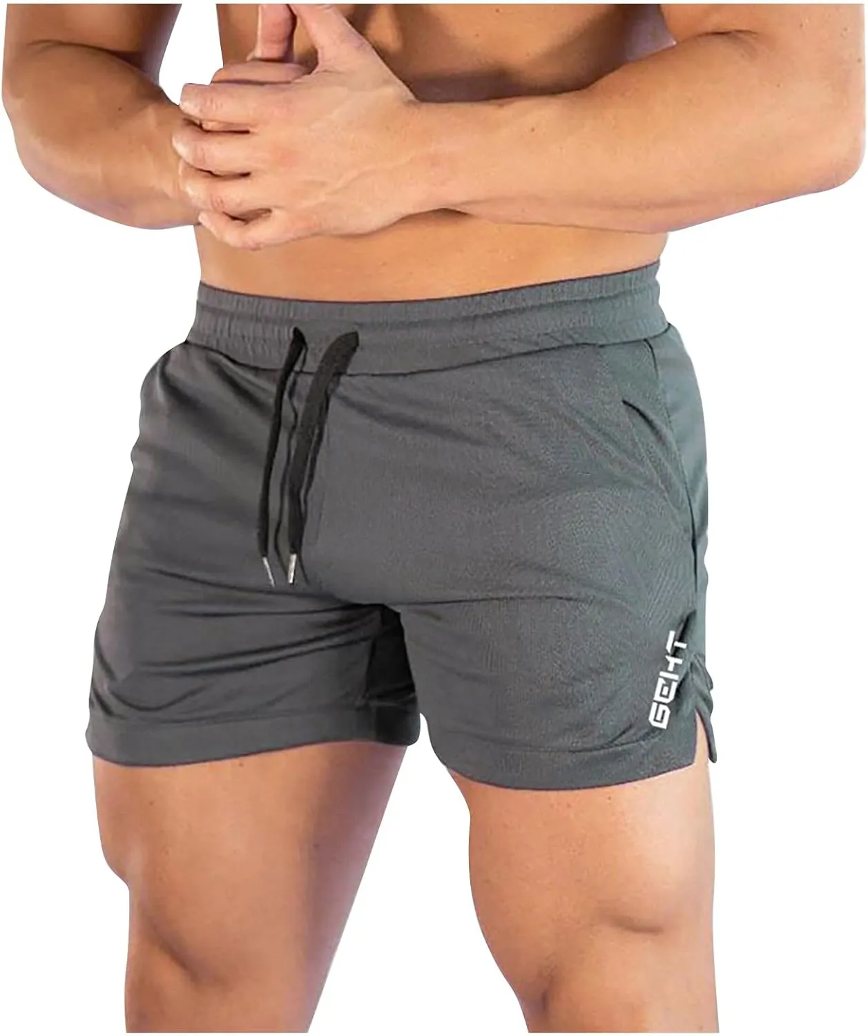 Men's Shorts Drawstring Bodybuilding Shorts with Pockets Baggy Short Bottoms Gym Workout Athletic Shorts for Men
