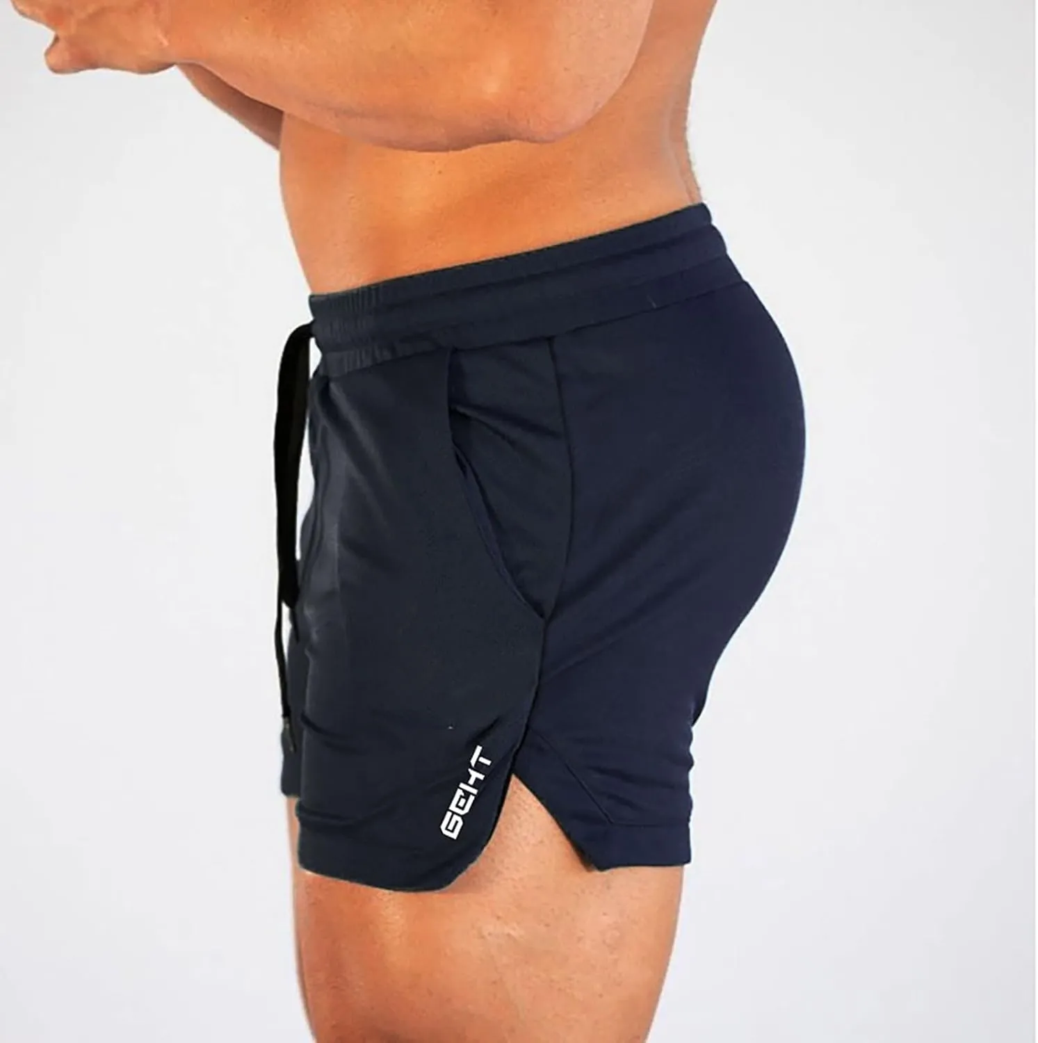 Men's Shorts Drawstring Bodybuilding Shorts with Pockets Baggy Short Bottoms Gym Workout Athletic Shorts for Men