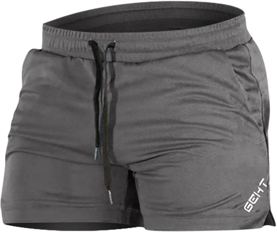 Men's Shorts Drawstring Bodybuilding Shorts with Pockets Baggy Short Bottoms Gym Workout Athletic Shorts for Men