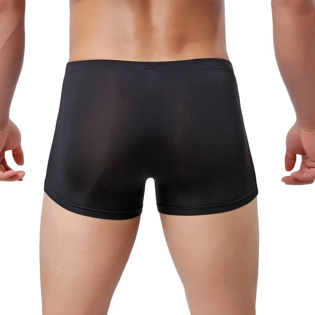 Men's Soft Briefs Solid Color Low Rise Stretch Cotton Fashion Comfortable Sexy Men Boxer Briefs
