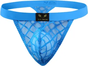 Mens Underwear Fashion Sexy Briefs Transparent Low Waist Breathable Comfortable Mesh Thong