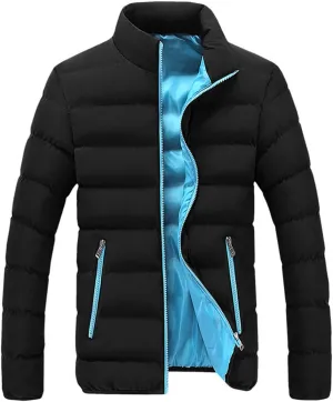 Men's Winter Jackets Lightweight Puffer Quilted Jacket Zip up Padded Coat Packable Down Jacket Insulated Jacket