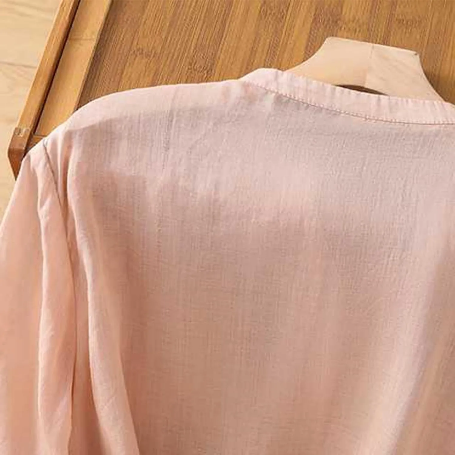 Mexican Tops for Women Vacation Summer Embroidered Blouses V Neck Button Down T-Shirt Short Sleeve Shirt