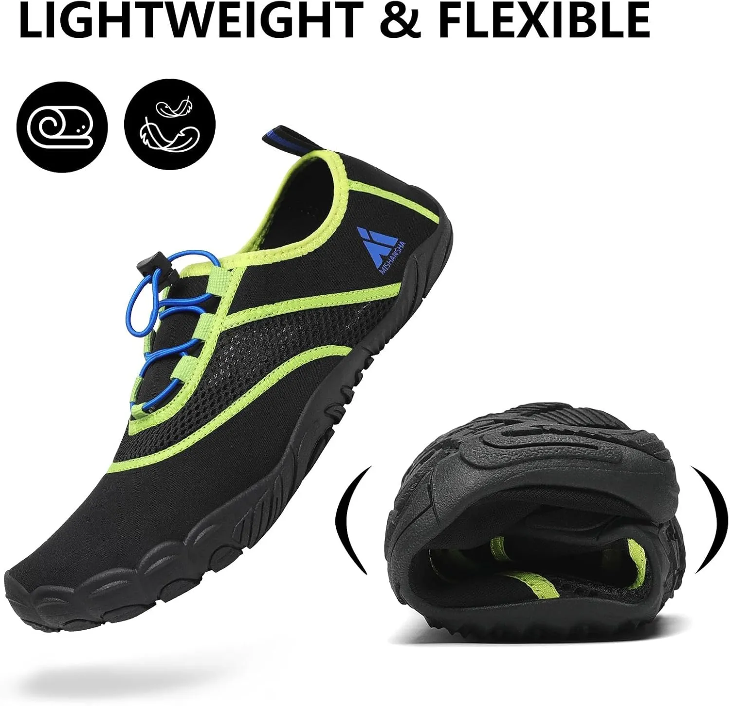 Mishansha Water Shoes for Women Barefoot Shoes Men Quick-Dry Swim Shoes