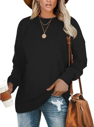 MOLERANI Sweatshirt for Women Oversized 2024 Fall Crewneck Long Sleeve Shirts Pullover Tunic Tops