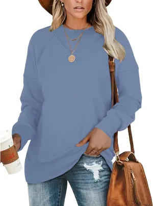 MOLERANI Sweatshirt for Women Oversized 2024 Fall Crewneck Long Sleeve Shirts Pullover Tunic Tops