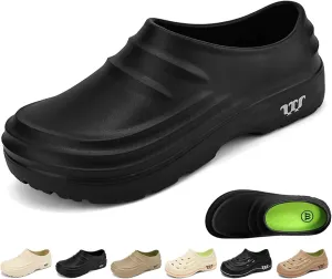 Nisza Armadillo Clogs for Women Men, Armadillo Chef Shoes Healthy Non-Slip Comfort, Oil Resistant, Kitchen Work Clogs,A_Black,11.5 Women_10 Men