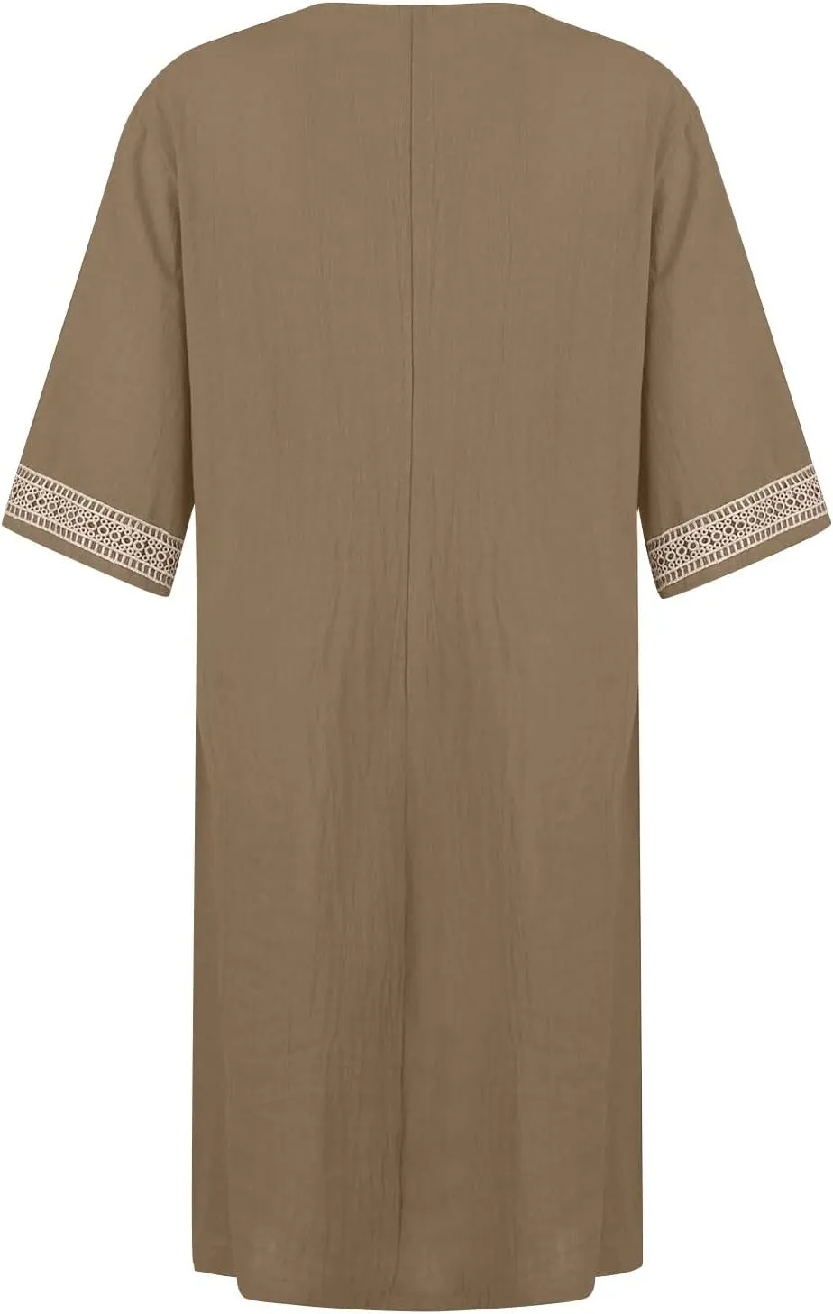 OIOLOYJM Plus Size Summer Dresses for Women 2025 Plus Size Dresses for Curvy Women 3/4 Sleeve Casual Boho Kaftan Dresses