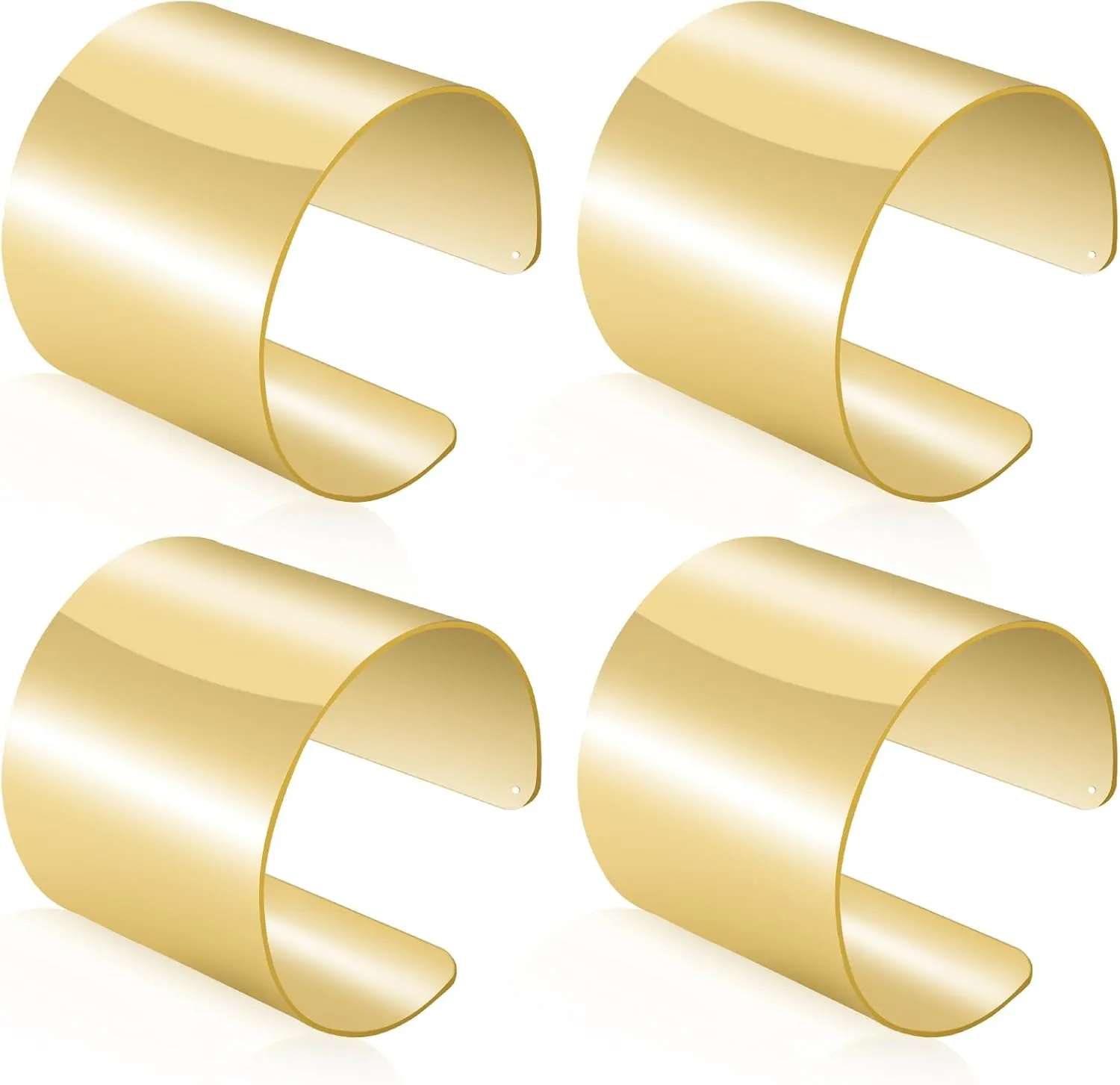 Oubaka 4pcs Cuff Bangle Bracelets for Women Adjustable Wrist Cuff Wrap Open Wide Wire Bracelets Gold Cuff Bracelets for Jewelry Gift