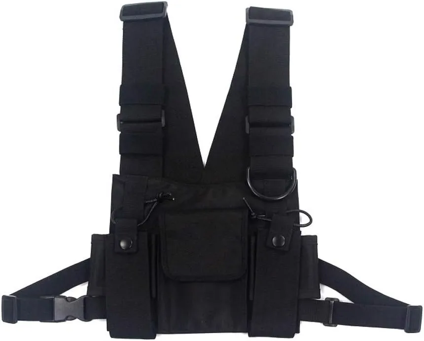 Outdoor Sports Chest Bag for Men,Chest Vest Holster Fits Most Pistols, Hip Hop Chest Pack Functional Tactical Harness for Men Women Running Exercise Hiking Camping