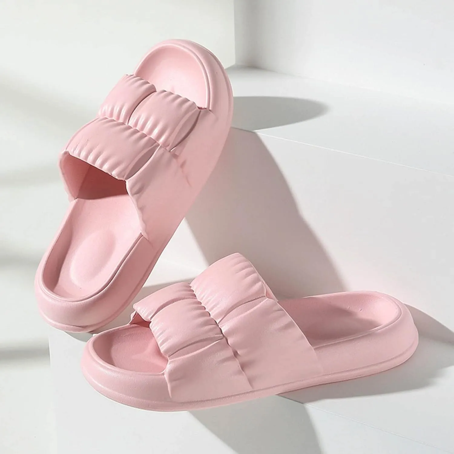 Pillow Slippers for Women Ultimate Comfort Lightweight Shower Slippers Vacation Sandals Shower Slides for Women