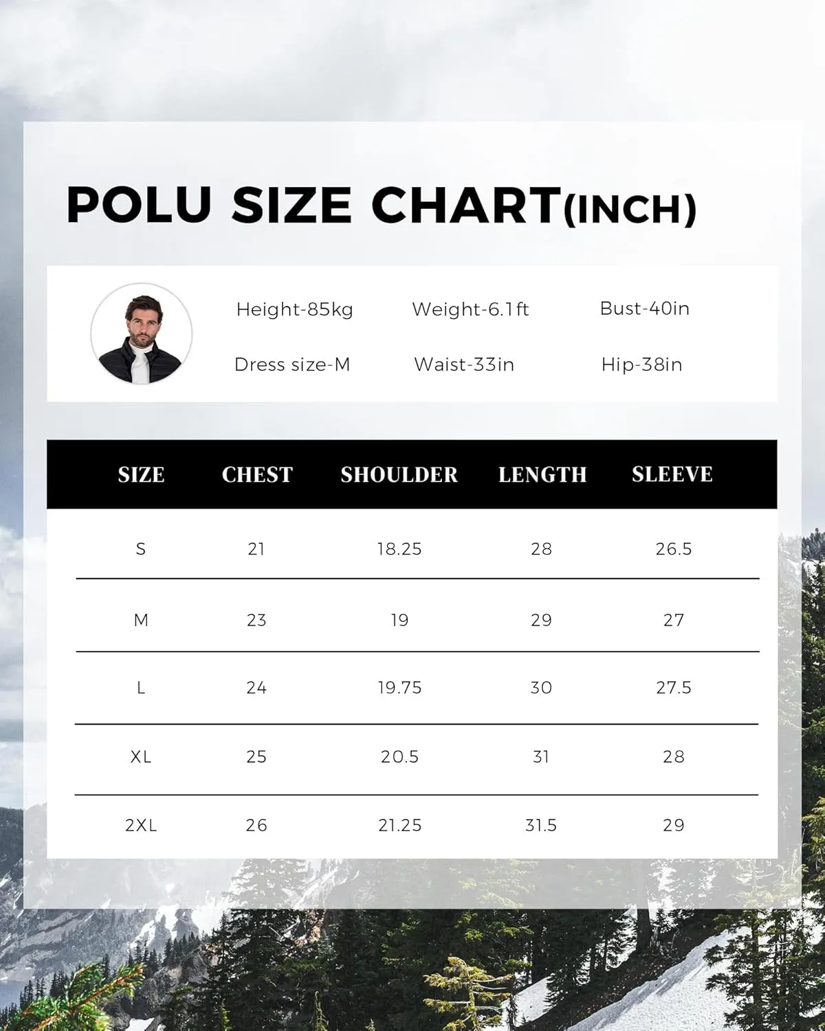 Polu Men's Puffer Jacket with Hood Warm Lightweight Hooded Winter Coat Down Jacket For Men Work Outdoor Hiking