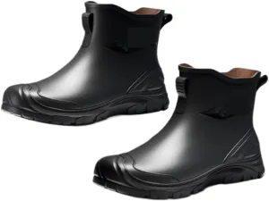 Rain Boots Footwear Outdoor Non Slip Water Shoes Men's Low Top Short Tube Waterproof Rain Boots Outdoor Work Boots