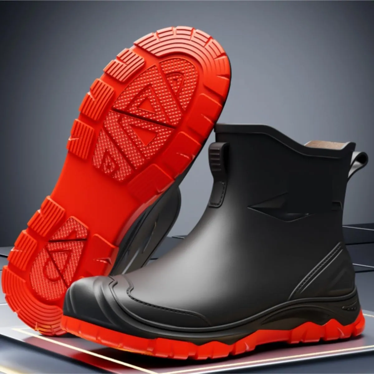 Rain Boots Footwear Outdoor Non Slip Water Shoes Men's Low Top Short Tube Waterproof Rain Boots Outdoor Work Boots
