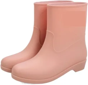 Rain Boots Footwear Women's Mid Tube Rain Boots Waterproof And Non Slip Outdoor Water Shoes Outdoor Work Boots