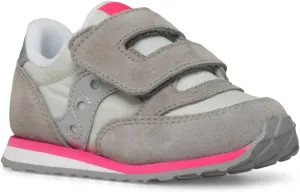 Saucony Baby Jazz Hook & Loop Sneaker, Grey/Silver/Pink, 10.5 US Unisex Little Kid