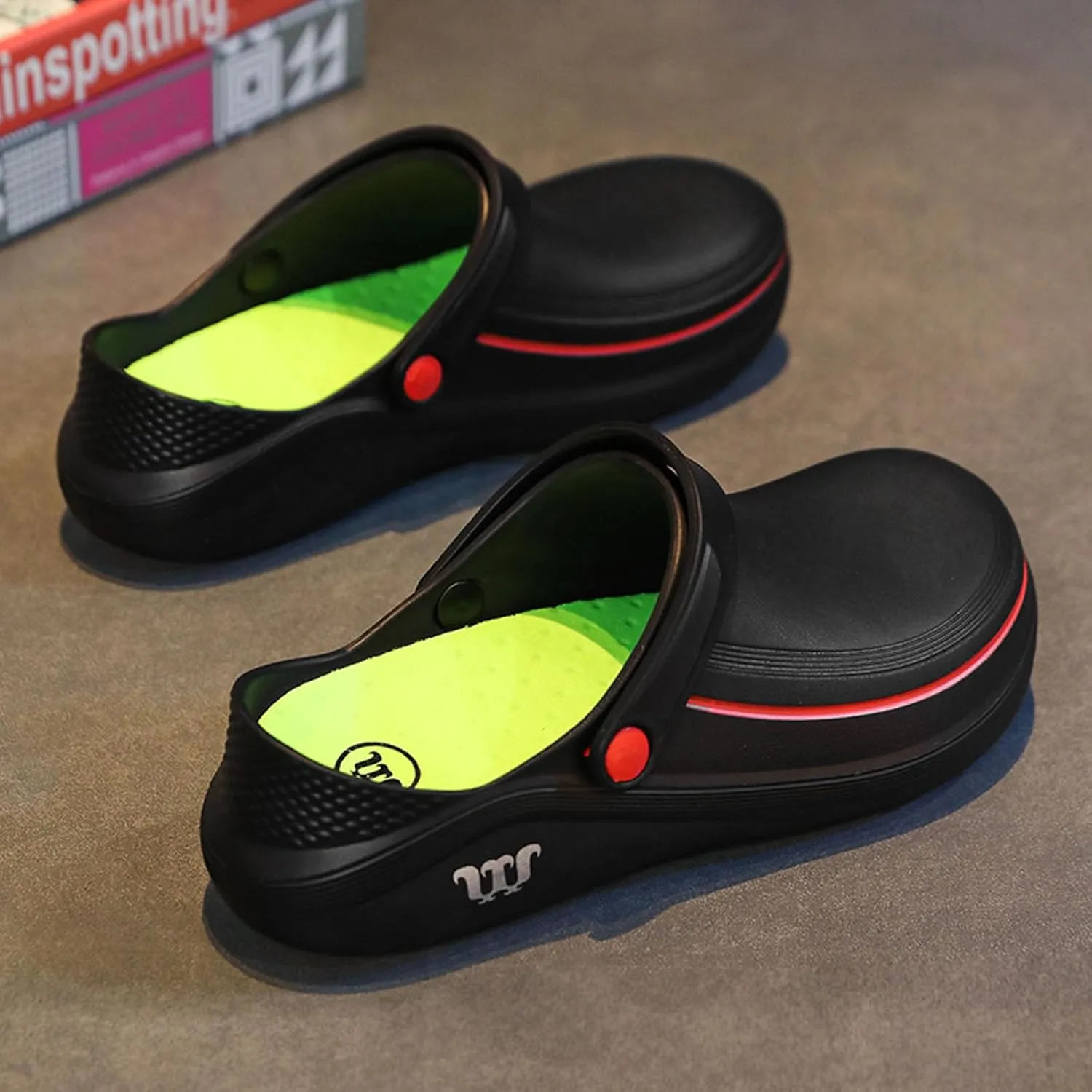 SECHRITE Men's Women's Work Clogs - Unisex Garden Chef Shoes Non Slip Waterproof Nurse Kitchen Food Service Shoes