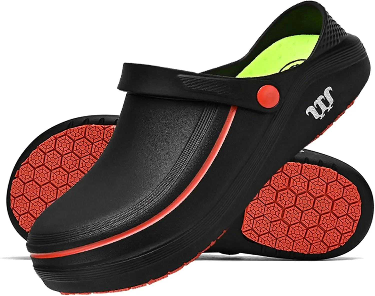 SECHRITE Men's Women's Work Clogs - Unisex Garden Chef Shoes Non Slip Waterproof Nurse Kitchen Food Service Shoes