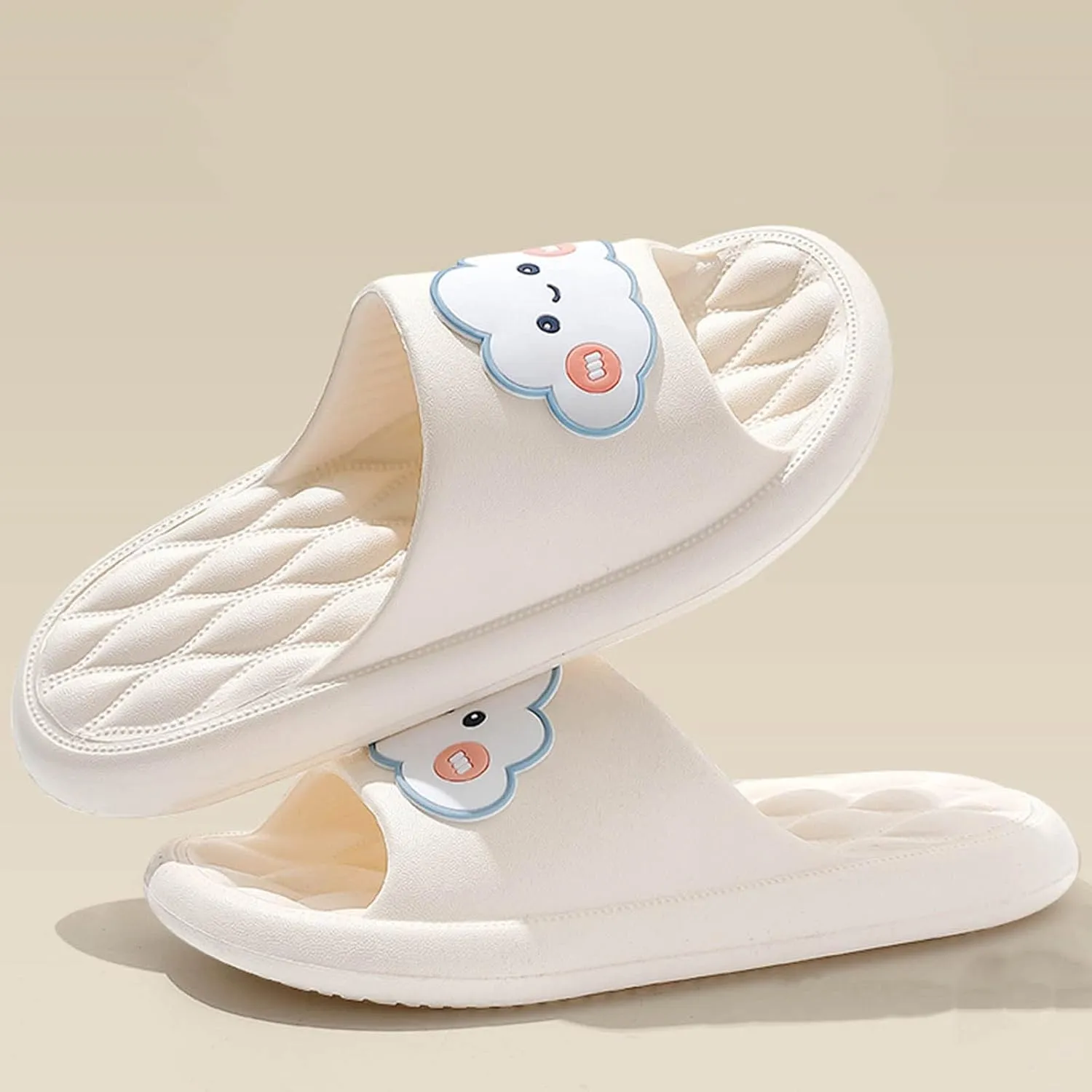 Shower Slides for Women Open Toe Shower Shoes Bathroom Sandals Arch Support Sandals Women's Flat Slippers