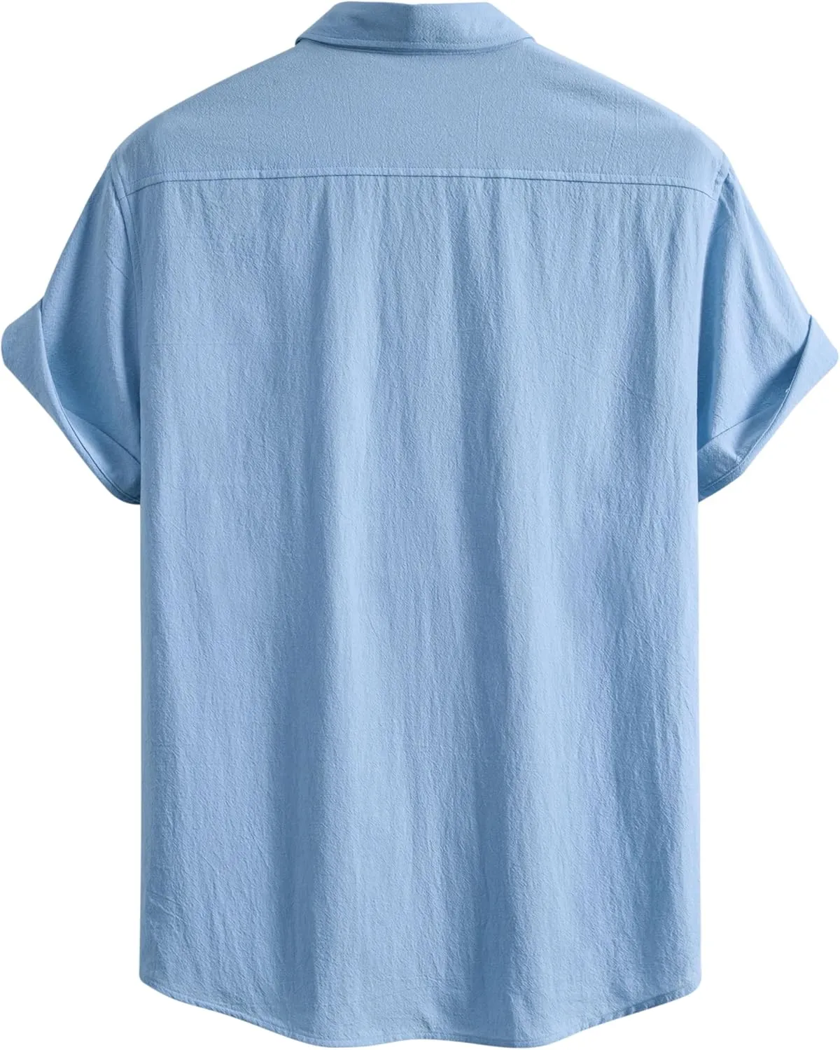 SIR7 Mens Summer Short Sleeve Cotton Linen Shirts Casual Button Down Shirts Beach Vacation Wedding Tops