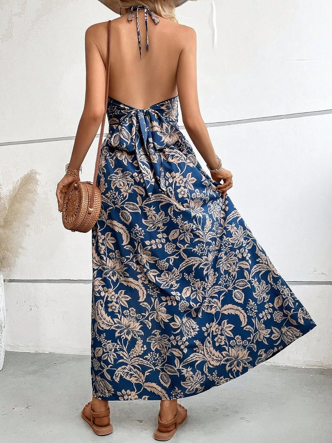SISKIN Womens Maxi Dress Long Flowy Casual Sexy Summer Floral Beach Dresses for Women 2025 Vacation