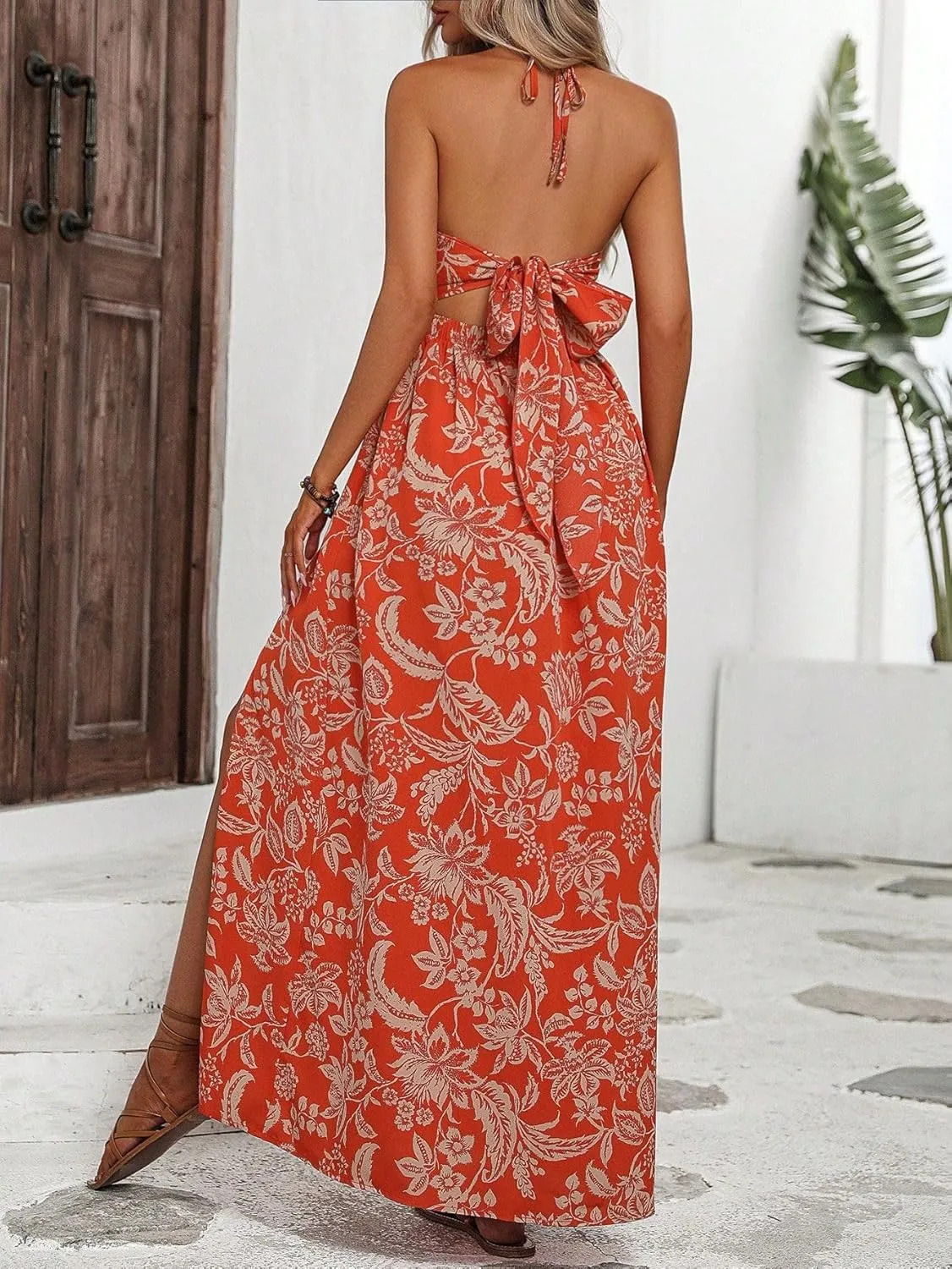 SISKIN Womens Maxi Dress Long Flowy Casual Sexy Summer Floral Beach Dresses for Women 2025 Vacation