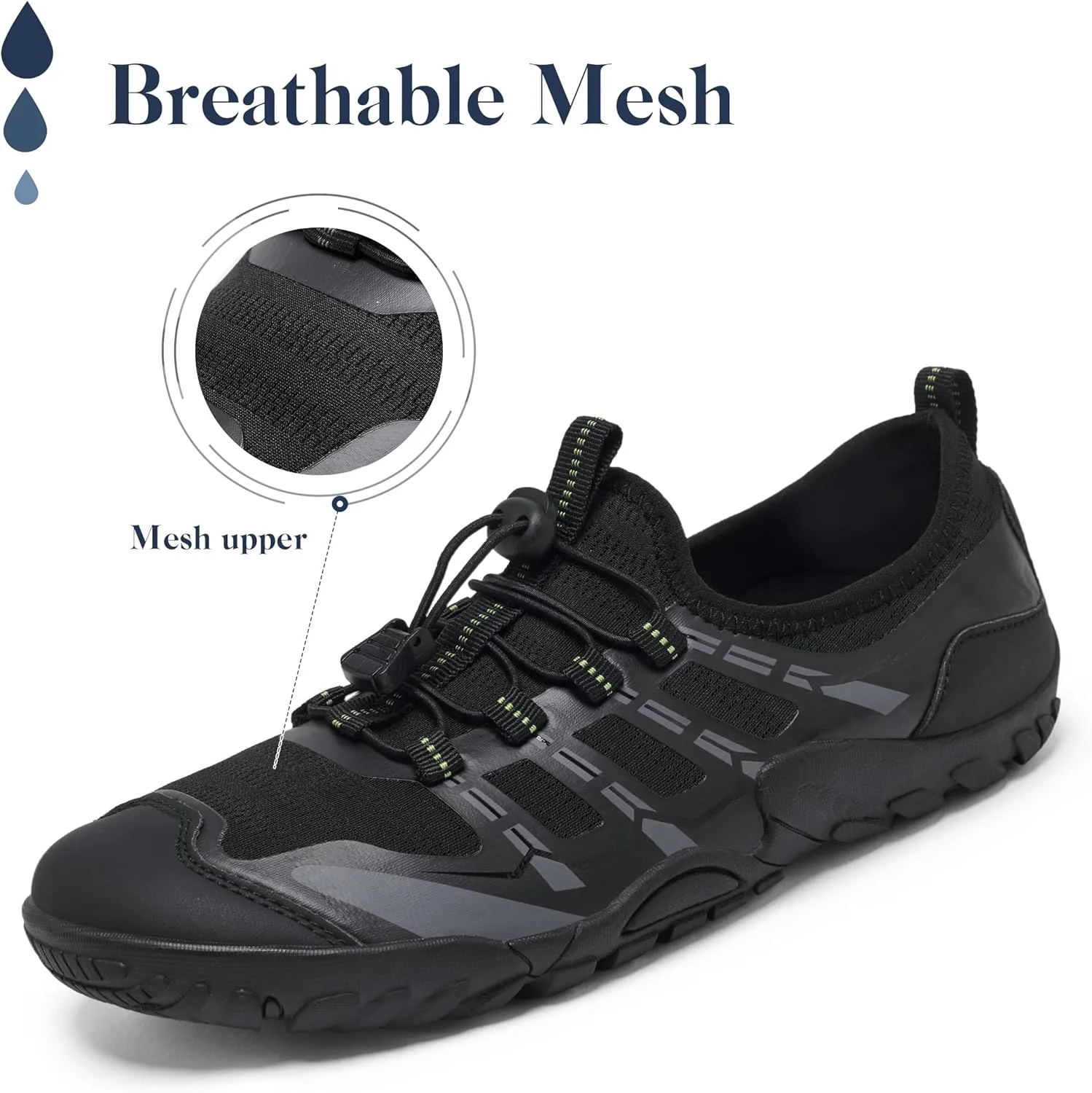 SOBASO Water Shoes Men Hiking Quick Dry Aqua Swim Beach River Barefoot Shoes for Boat Hike Surf Sport Yoga Diving Sailing Travel Adult Unisex
