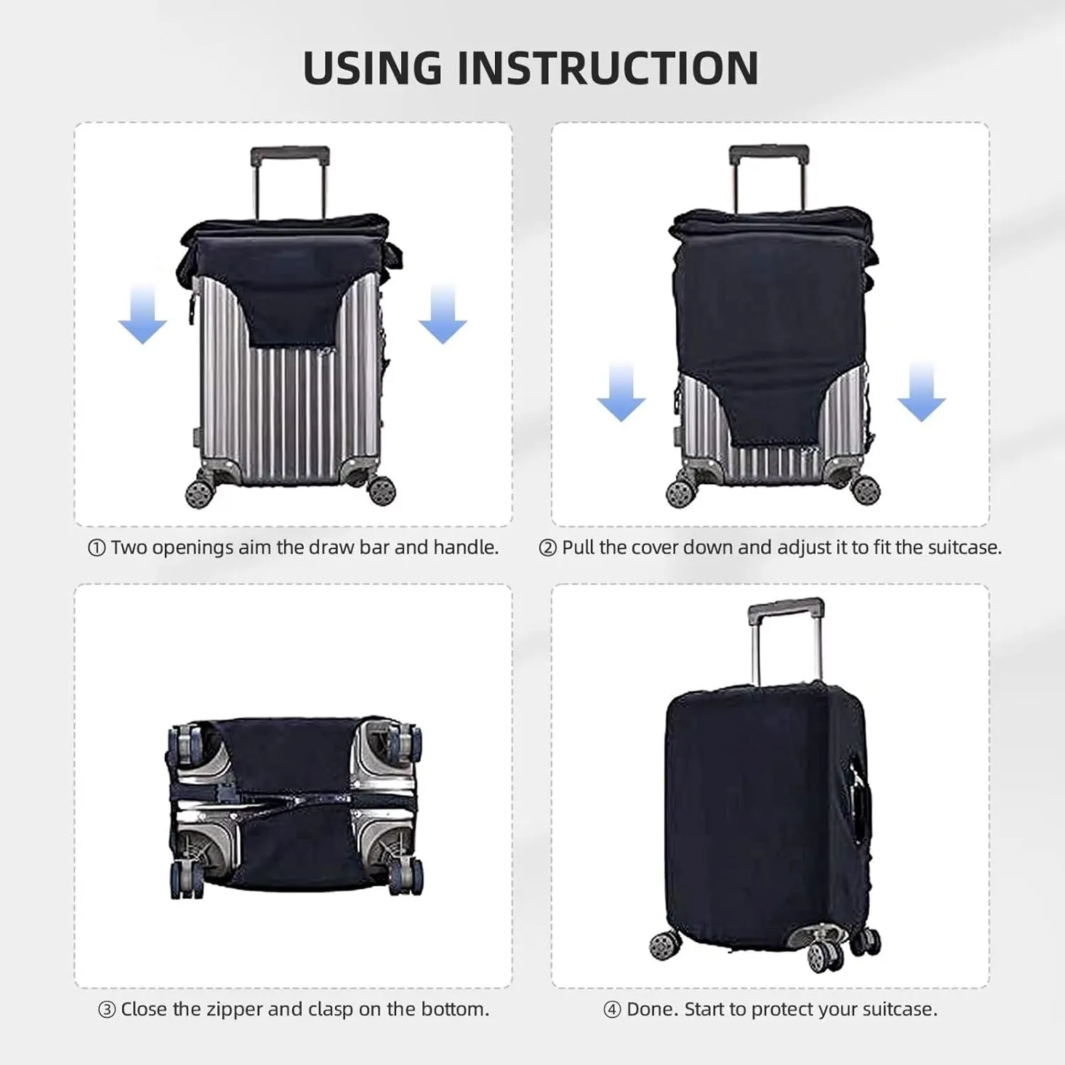 Spandex Travel Suitcase Cover Brown Camo Camouflage Baggage Protective Cover 18-32 Inch, Hunting Hunter Leaf Stratch Resistance Baggage Covers Suitcase Protector