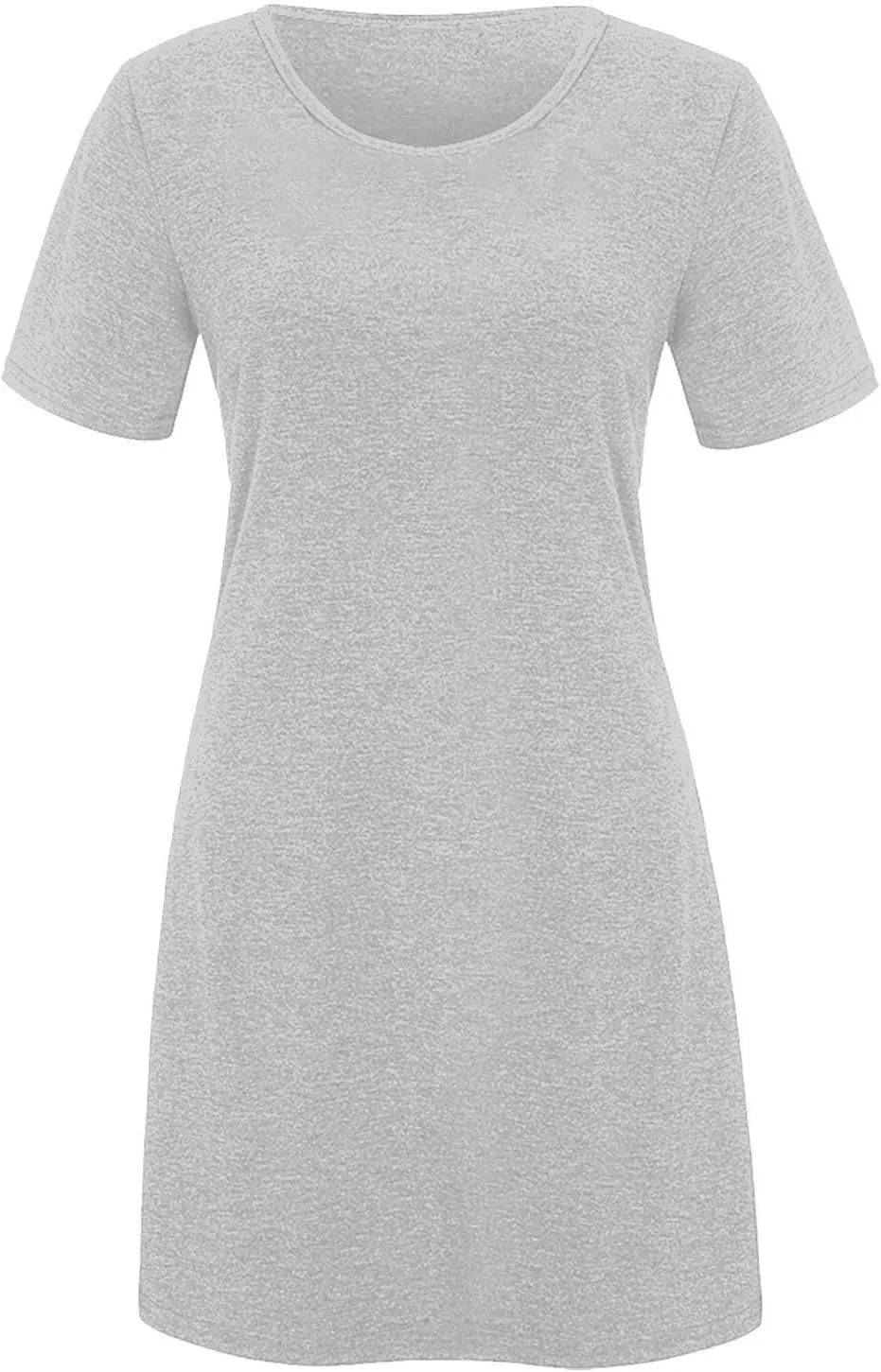 Summer Dresses for Women 2025,Women's Beach Casual Loose Tshirt Dresses Solid Color Short Sleeve Round Neck Sundress