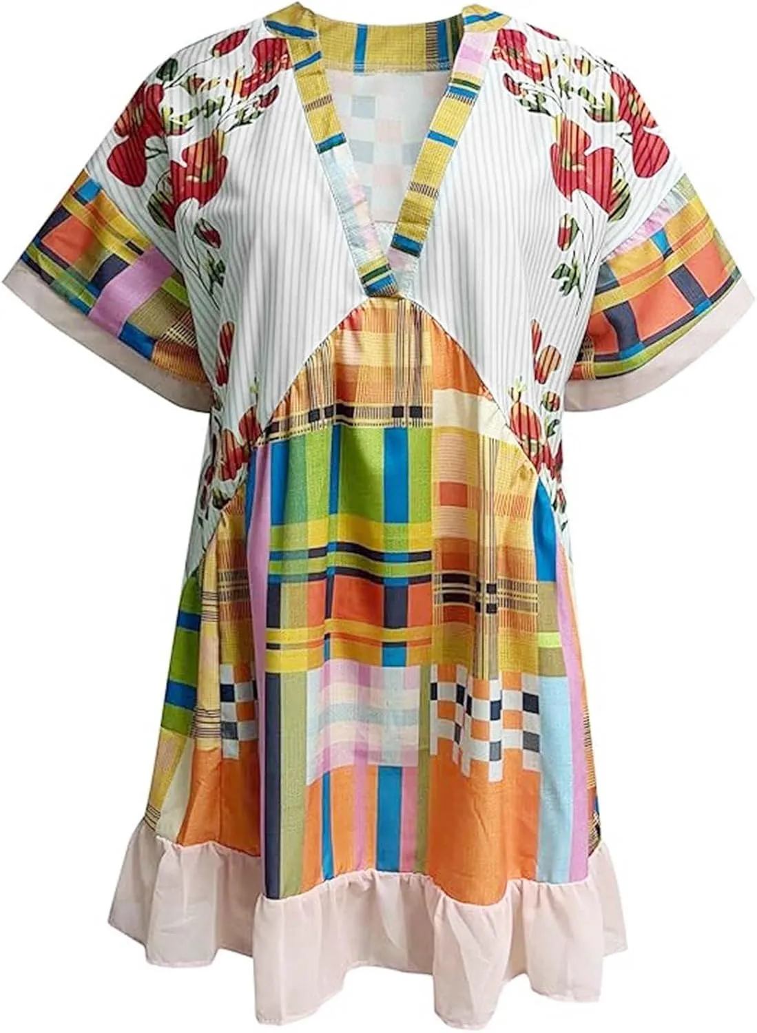 Summer Dresses for Women Hot Short Mini Dress Babydoll Dress Boho Floral Flowy Y2k Mini Sundresses 2025