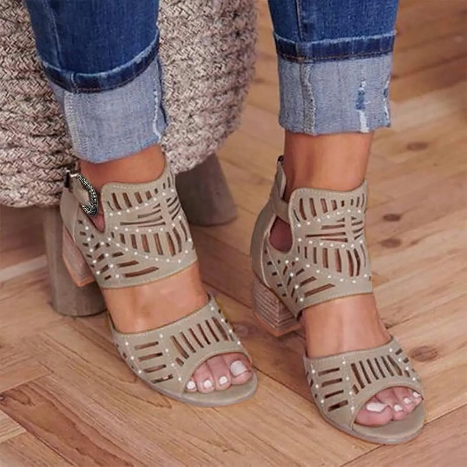 Summer Sandals for Women, Platform Sandals for Women Retro Roman Wedge Sandals Open Toe Sandals Breathable Shoes