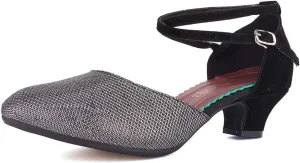 SWDZM Women Latin Dance Shoes Ballroom Salsa Low Heel Party Wedding Dance Shoes