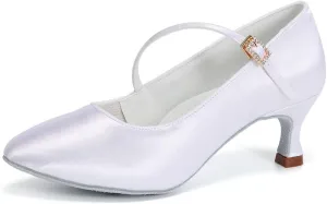 TINRYMX Women Ballroom Dance Shoes Closed Toe Modern Latin Salsa Tango Waltz Performance Dancing Shoes,Model-KC-BSY168