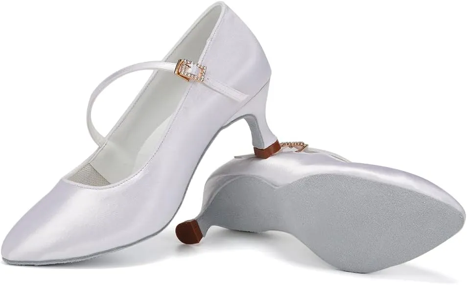 TINRYMX Women Ballroom Dance Shoes Closed Toe Modern Latin Salsa Tango Waltz Performance Dancing Shoes,Model-KC-BSY168