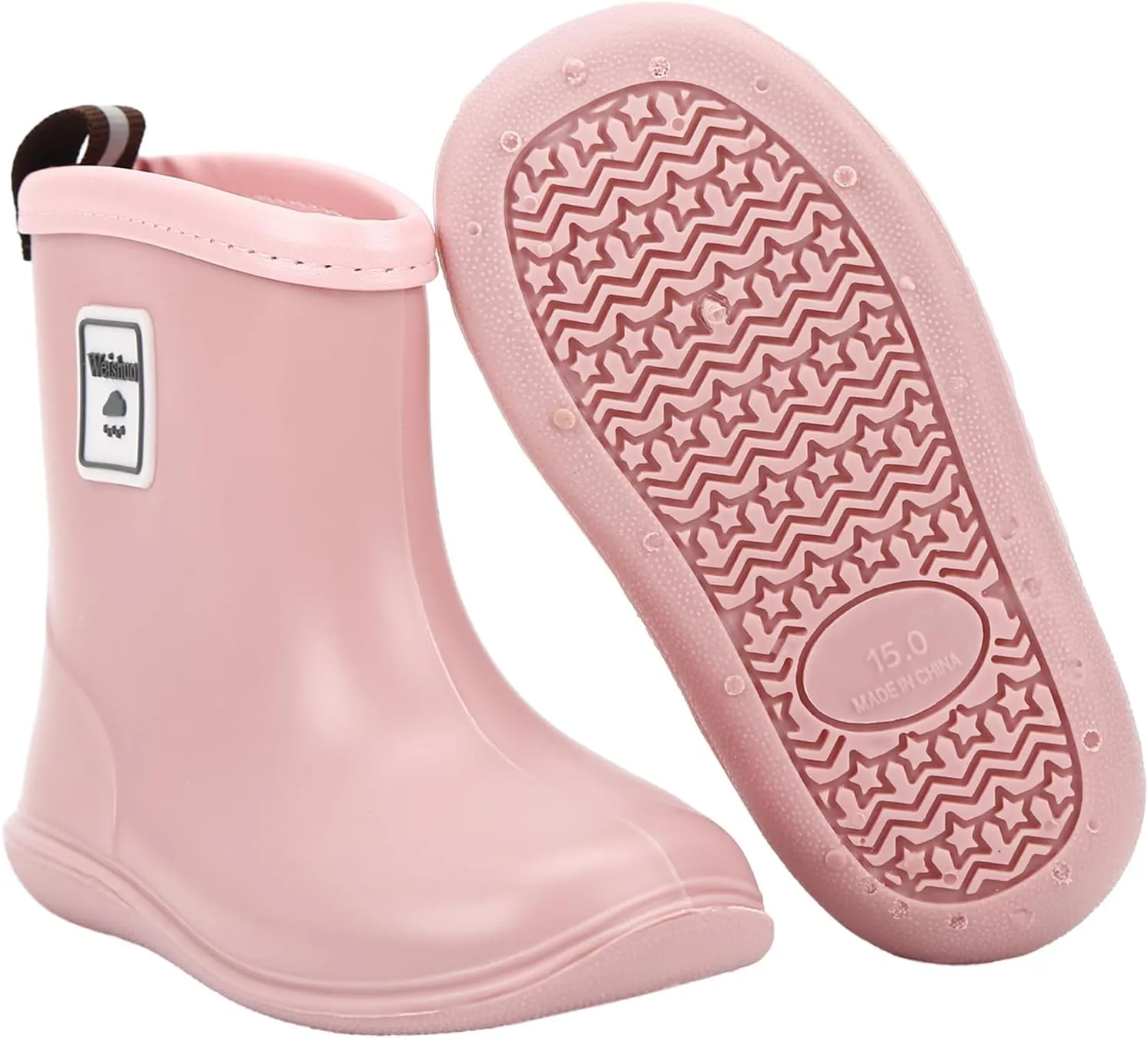 Toddler Rain Boots for Boys Girls,Toddler Rubber Boots Waterproof Lightweight Baby Wellies Unisex Infant Rainboots