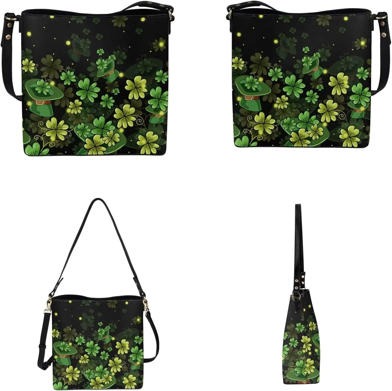 Tote Bags Set 2 Piece Saddle Bags Shoulder Purses for Women Large Capacity with Zipper Wallet Purse for Women