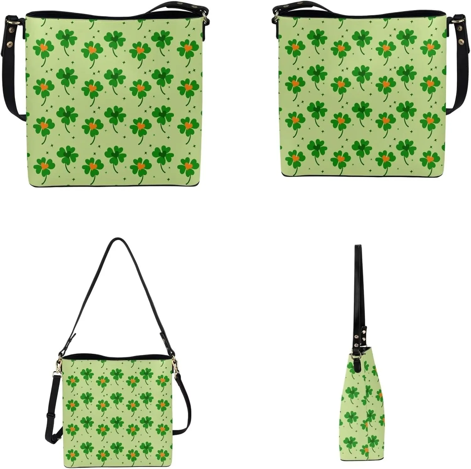 Tote Bags Set 2 Piece Saddle Bags Shoulder Purses for Women Large Capacity with Zipper Wallet Purse for Women
