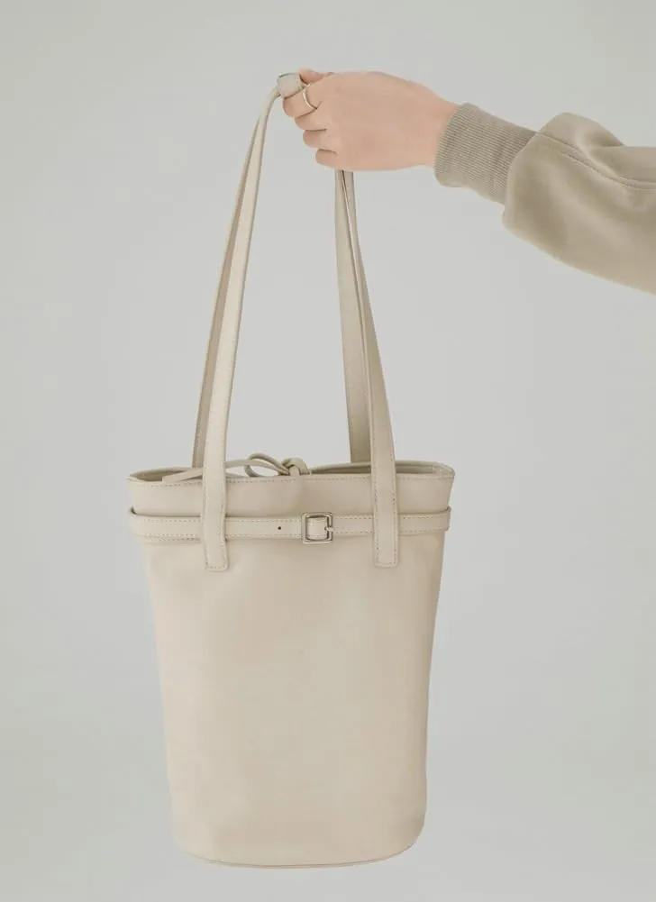 Trendy Bucket Bags for Women Retro PU Leather Y2k Buckle Belt Hobo Shoulder Purse Casual Tote Handbags 2025