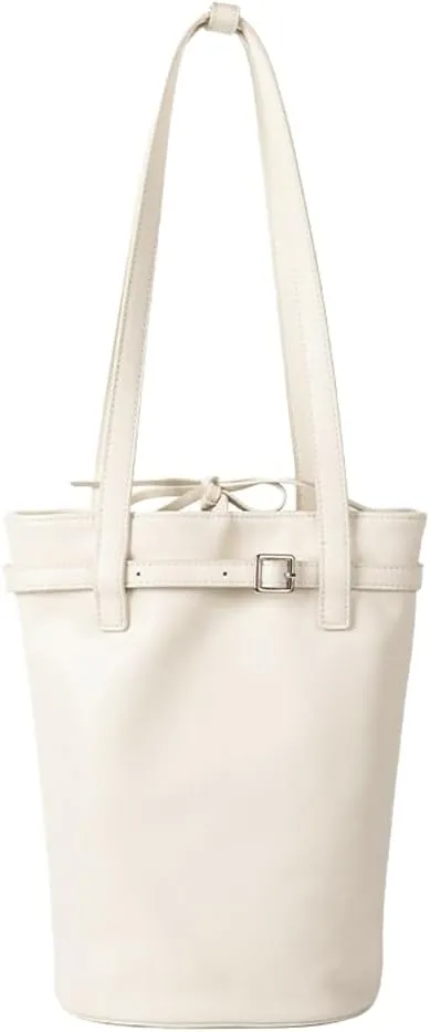 Trendy Bucket Bags for Women Retro PU Leather Y2k Buckle Belt Hobo Shoulder Purse Casual Tote Handbags 2025