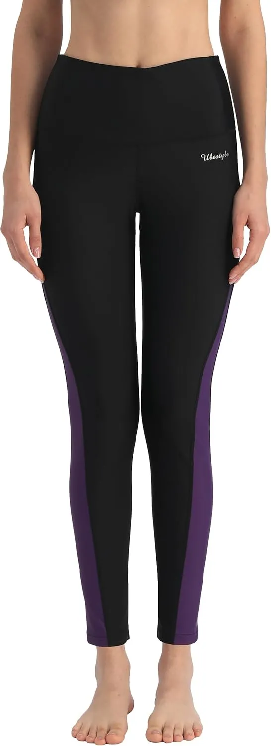 Ubestyle UPF 50  High Waist Women's Long Swim Pants Swim Leggings Swimming Tights Sun Protective