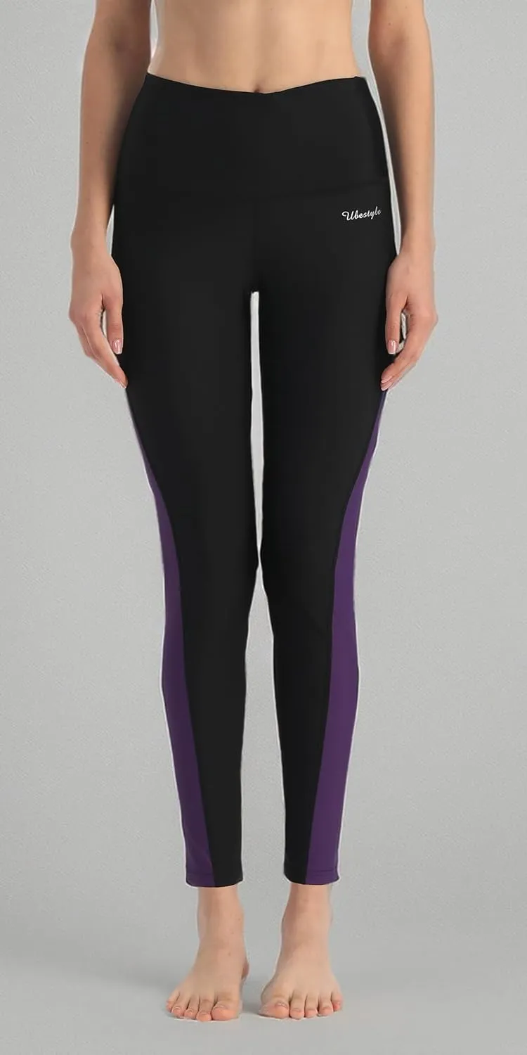 Ubestyle UPF 50  High Waist Women's Long Swim Pants Swim Leggings Swimming Tights Sun Protective