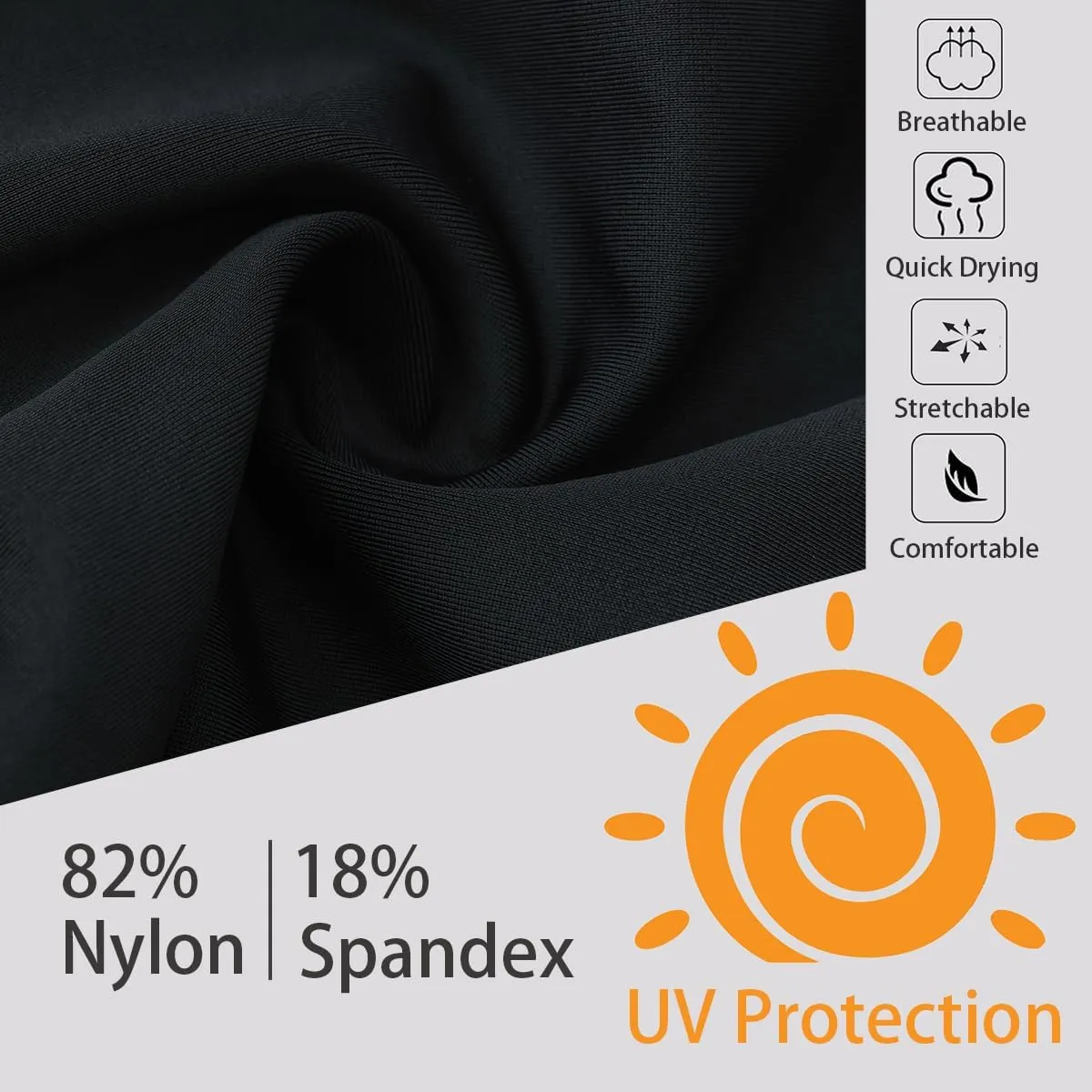 Ubestyle UPF 50  Men's Active Surfing Water Leggings Swim Pants Swim Tights Beach Pants Sun Protective