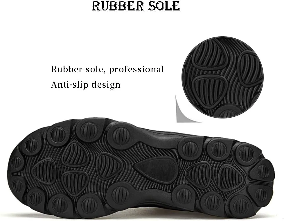 UPSOLO Mens Winter Trekking Snow Boots Water Resistant Shoes Anti-Slip Fully Fur Lined Casual Lightweight Hiking Boot
