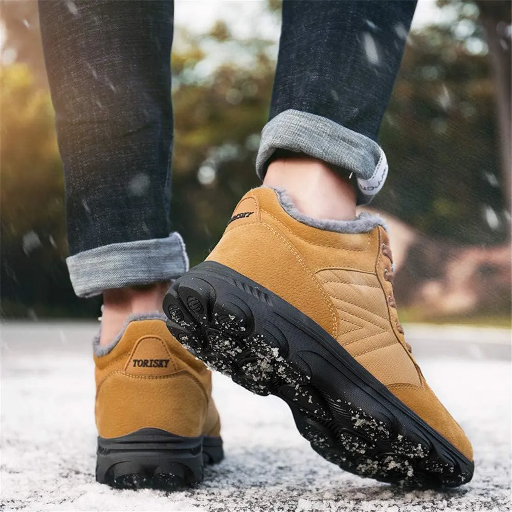 UPSOLO Mens Winter Trekking Snow Boots Water Resistant Shoes Anti-Slip Fully Fur Lined Casual Lightweight Hiking Boot